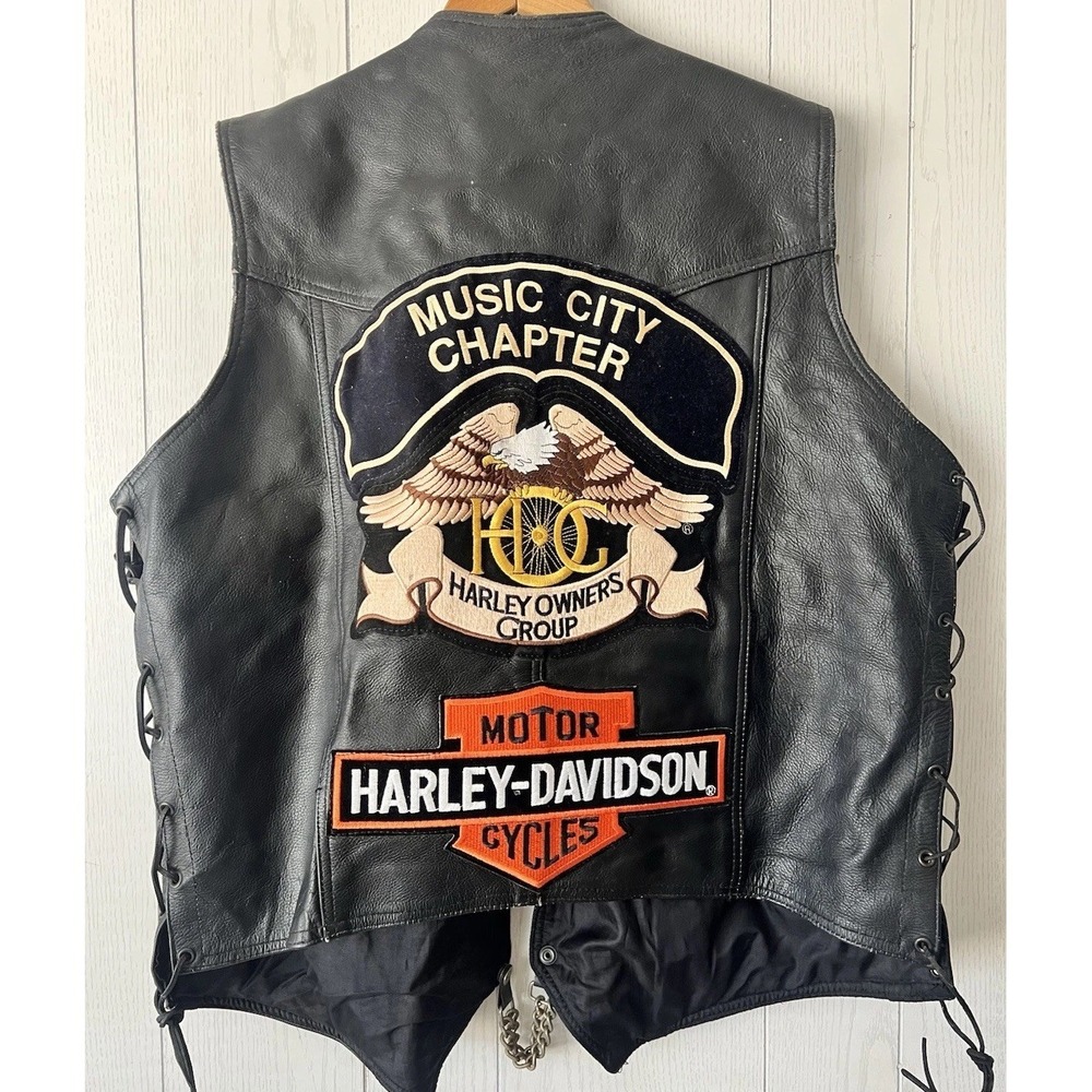 Harley Owners Group NASHVILLE Music City‎ Chapter Vest Sz 52 Harley Davidson HOG